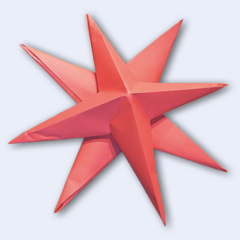 Kreativ: Einfache 3D-Sterne basteln